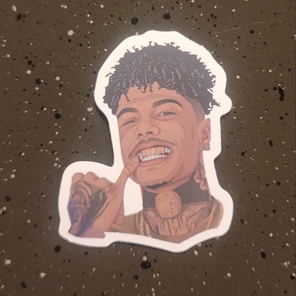 NEW Blue Face Vinyl Laptop Phone Case Sticker - Picture 4 of 5